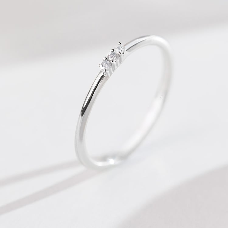 Strieborný diamantový prsteň Nicklas 157793