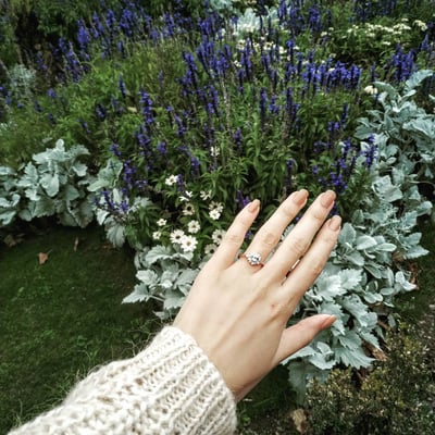 Prsteň s akvamarínom