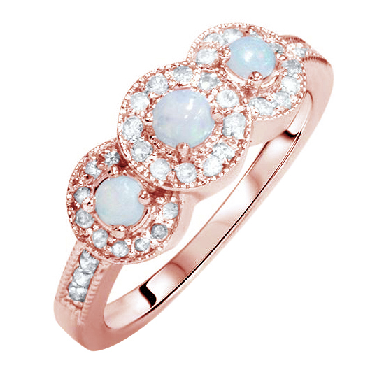 Diamantový prsteň z růžového zlata 79146