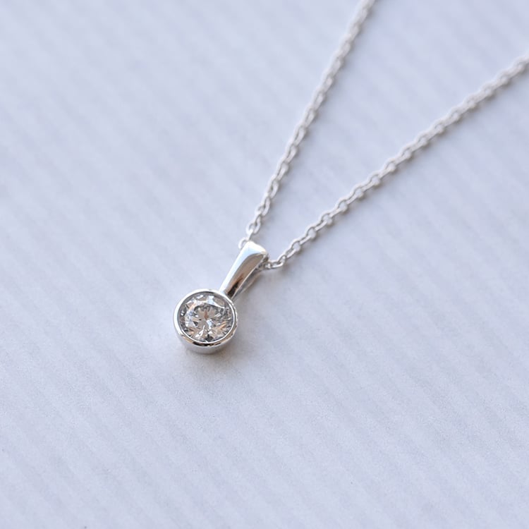 Minimalistický diamantový bezel náhrdelník Elena 73566