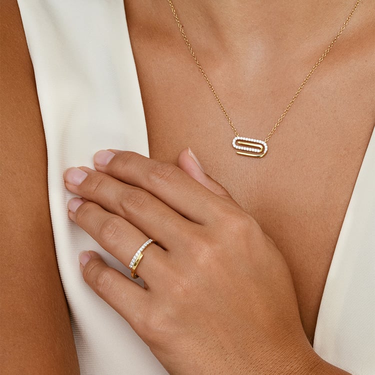 Zlatý prsteň s lab-grown diamantmi Miley 161471