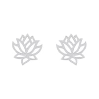 Strieborné náušnice s kvetom lotosu Emmalyn