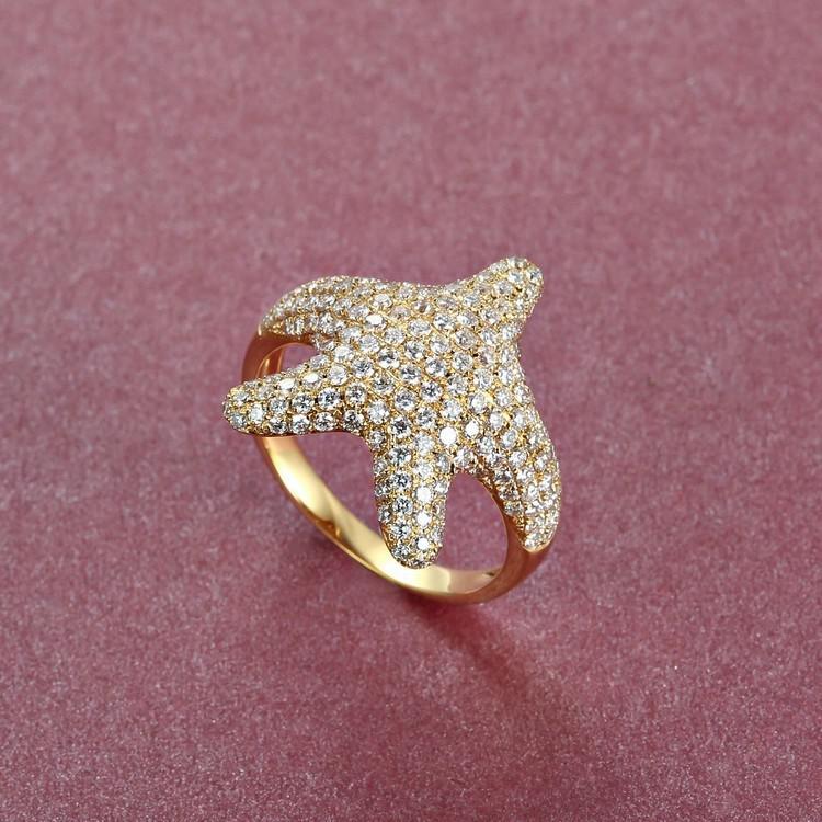 Diamantový zlatý prsteň 5052