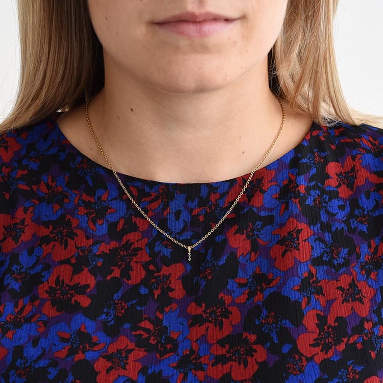 Pozlátený prívesok s diamantom 86252