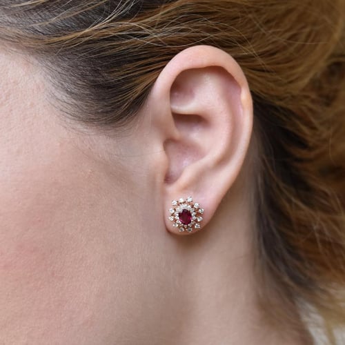 Rubínové náušnice s diamantmi Marissa