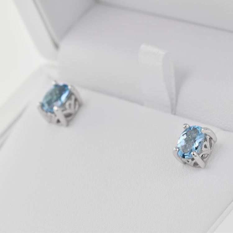 Topásové náušnice strieborné 3987