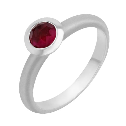 Zlatý prsteň s rose cut rubínom Eimear