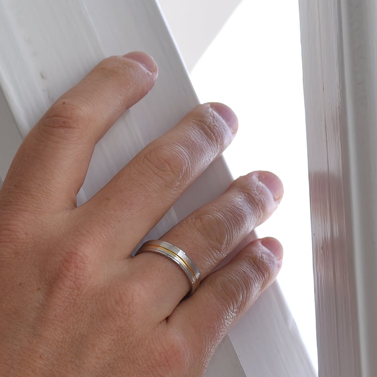 Pánsky snubný prsteň 64291