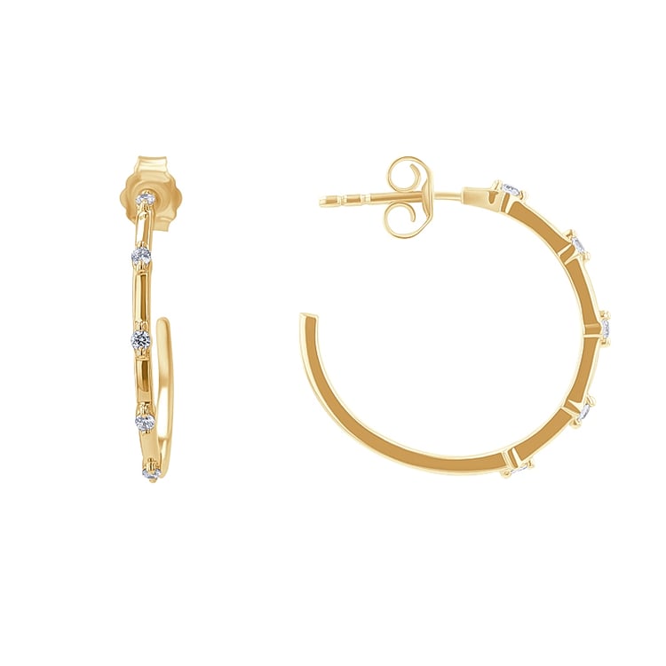 Kruhové náušnice s lab-grown diamantmi Melita 134378