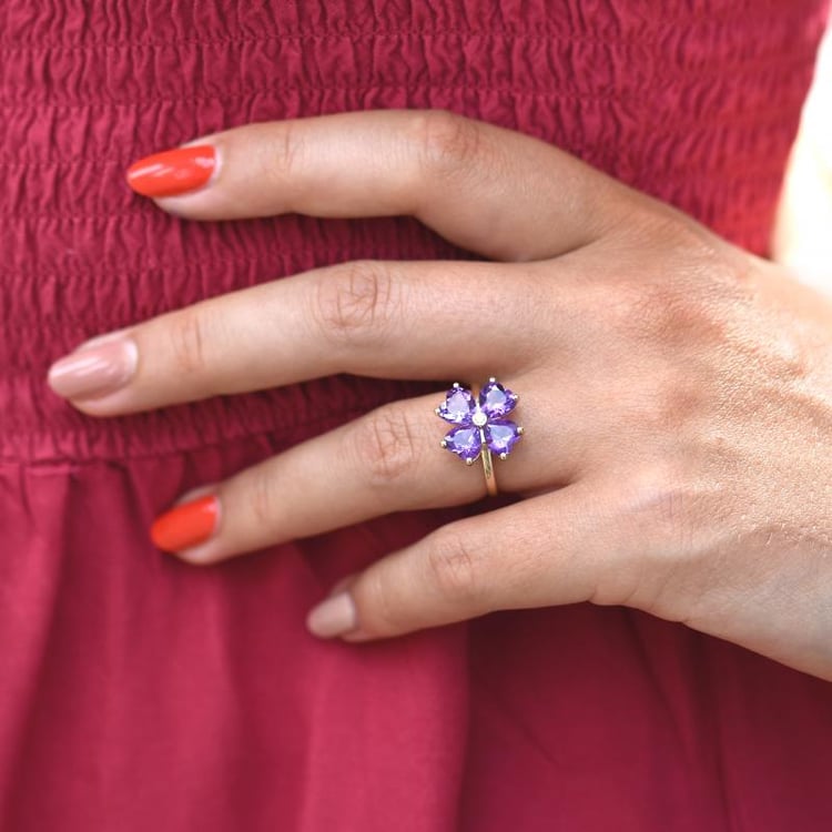 Prsteň s ametystmi 47307