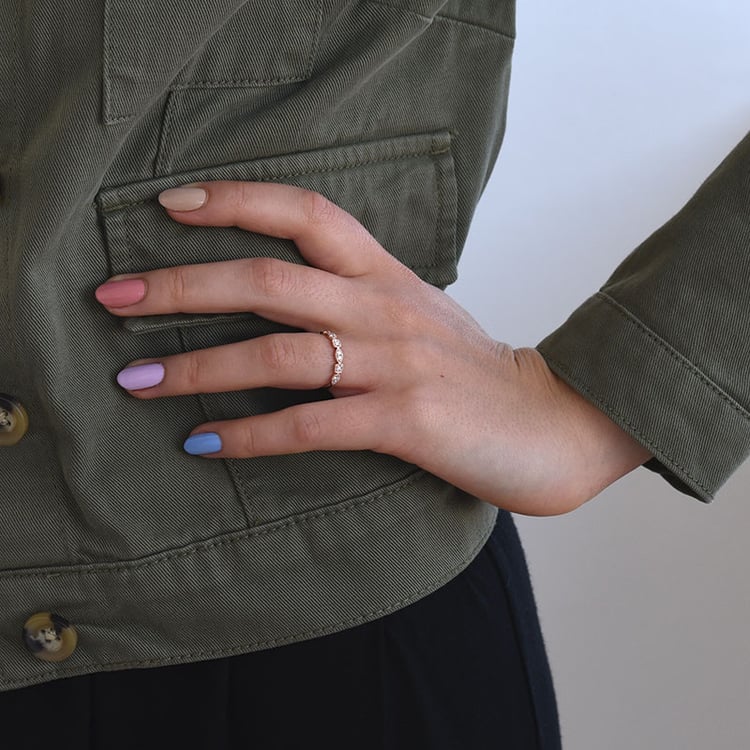 Vintage obrúčka s lab-grown diamantmi a komfortný pánsky prsteň Octave 105857