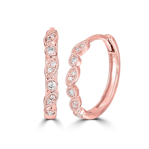 Strieborné kruhové náušnice s lab-grown diamantmi Sprita