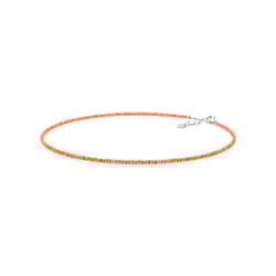 Detský strieborný náhrdelník s korálmi Bizy