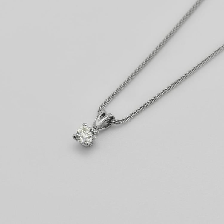 Platinový náhrdelník s diamantom 71195