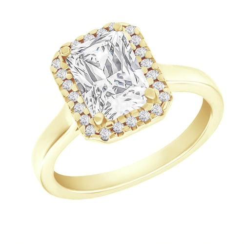 Zásnubný prsteň s emerald diamantom Zahara