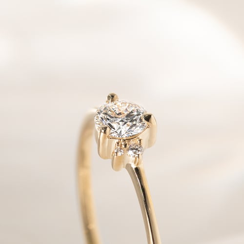 Cluster prsteň s lab-grown diamanty Aghate