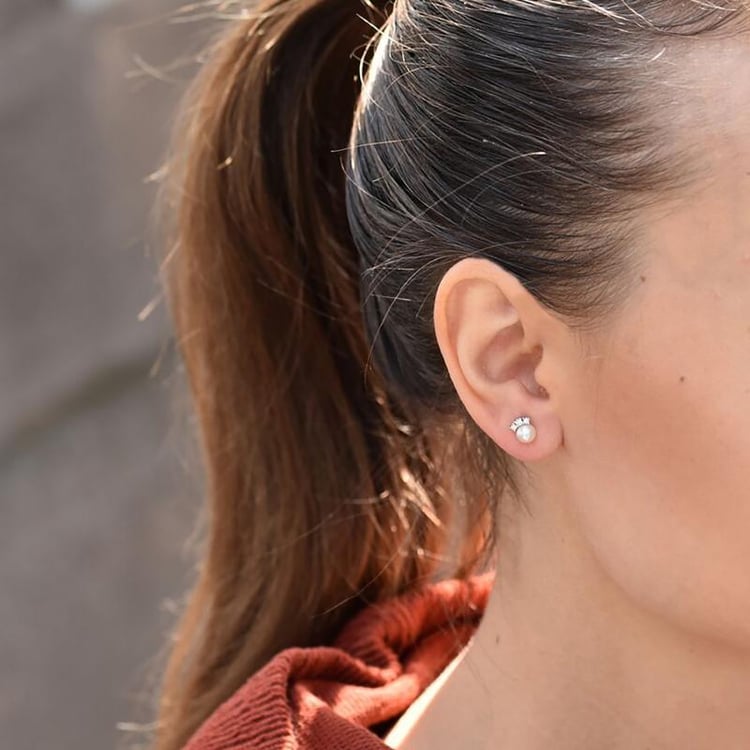 Zlaté perlové náušnice 42701