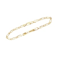 Strieborný Figaro náramok s gravírom vašej voľby