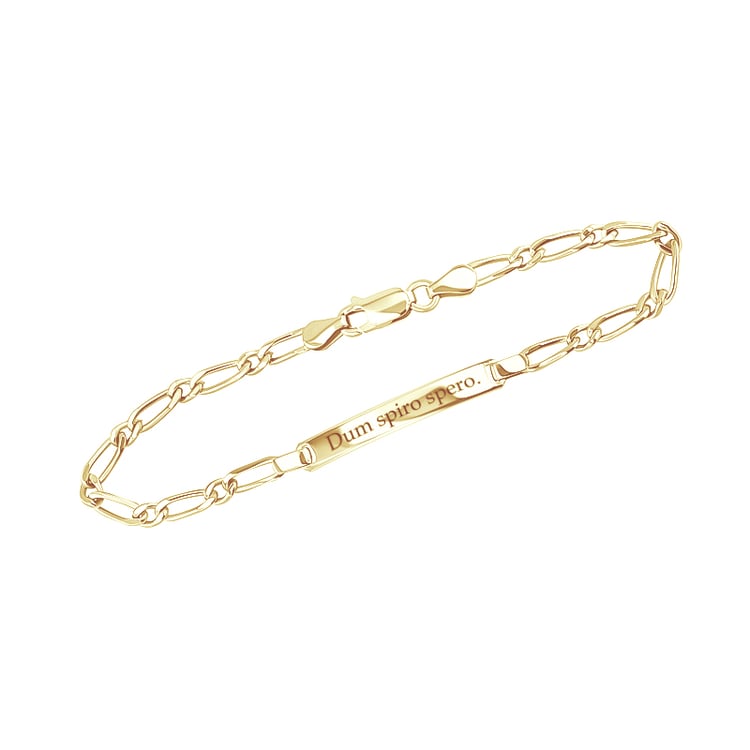 Strieborný Figaro náramok s gravírom vašej voľby