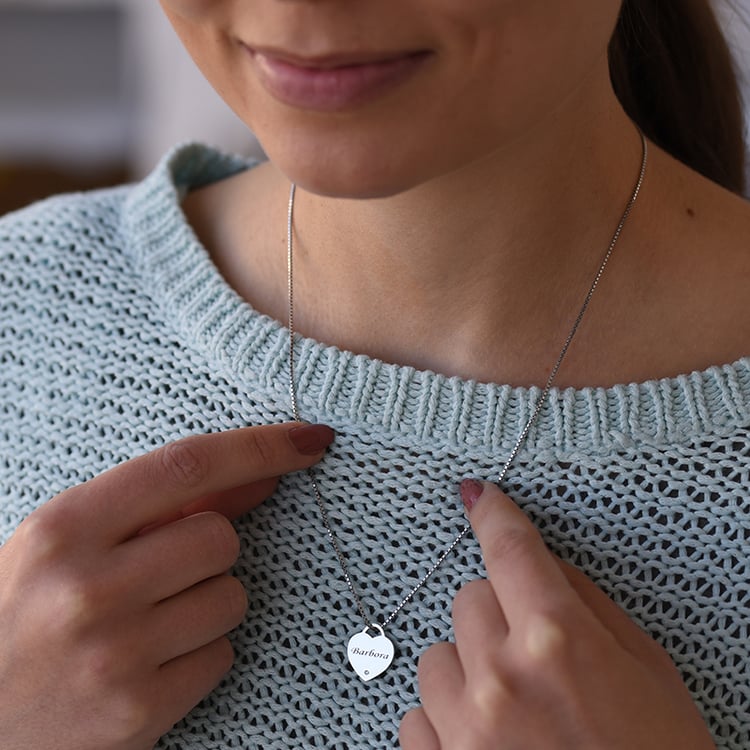 Prívesok v tvare srdca s gravírom 61247