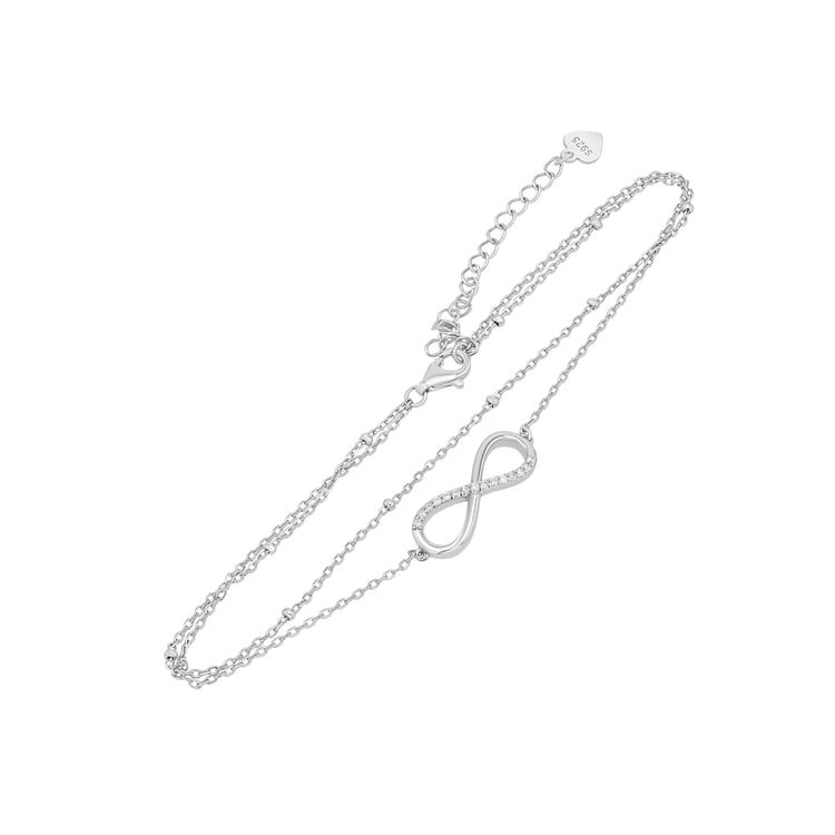 Strieborný minimalistický náramok na nohu Kira