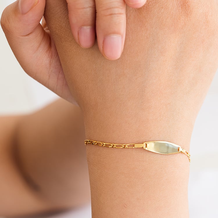 Figaro náramok zo striebra s gravírom vašej voľby 124426