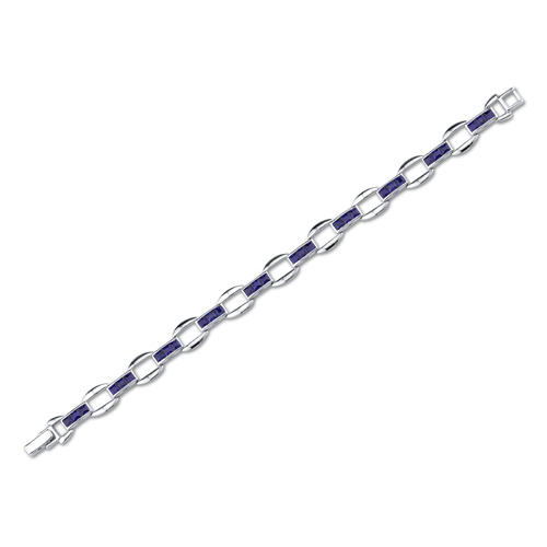 Strieborný zafírový náramok Donely 10053