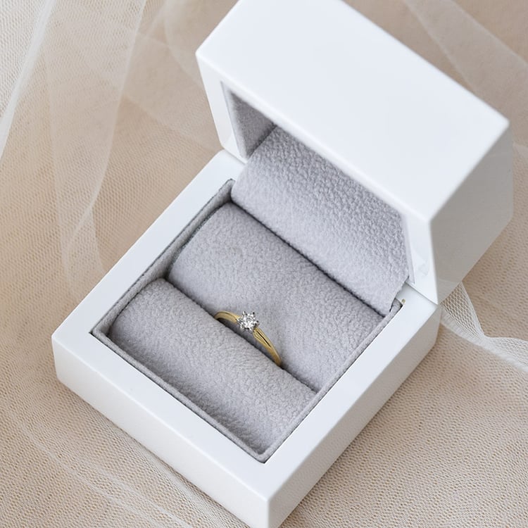 Zlatý zásnubný prsteň 71188