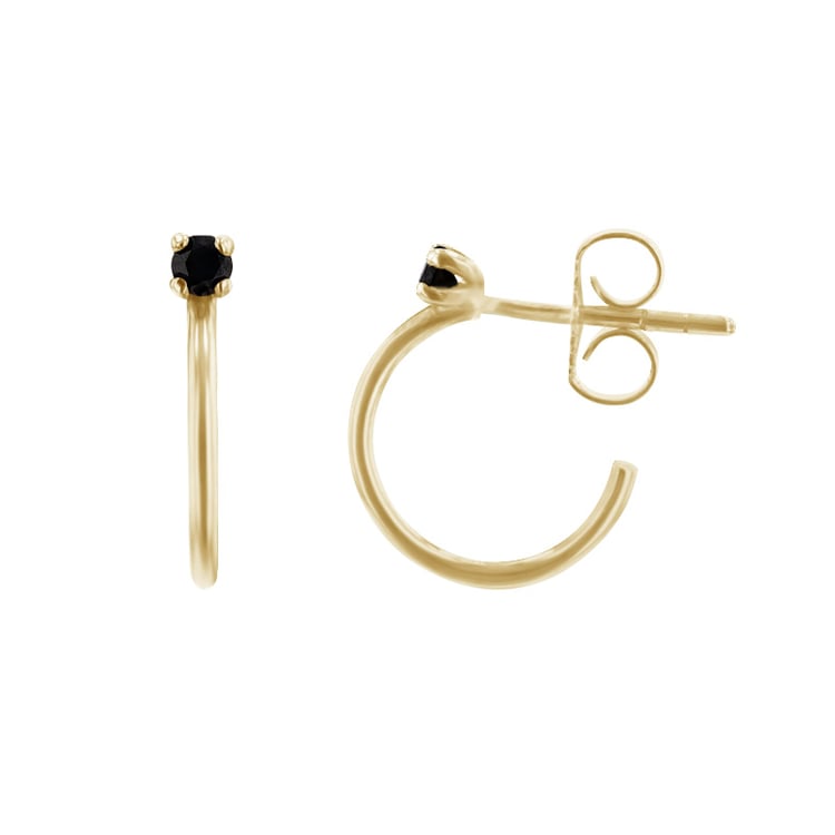 Náušnice s čiernymi diamantmi