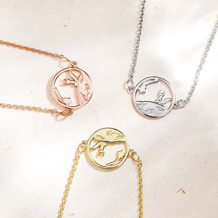 Strieborný vykrojený náramok s líškou Malý princ 157545