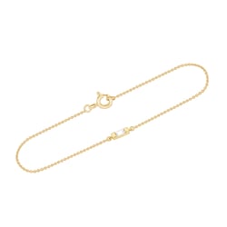 Minimalistický zlatý náramok s bielym zafírom Ozzie