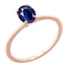 Elegantný zásnubný prsteň s oval zafírom Frost
