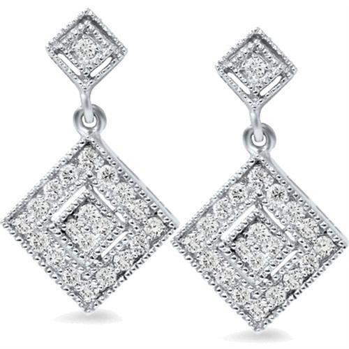 Diamantové zlaté náušnice