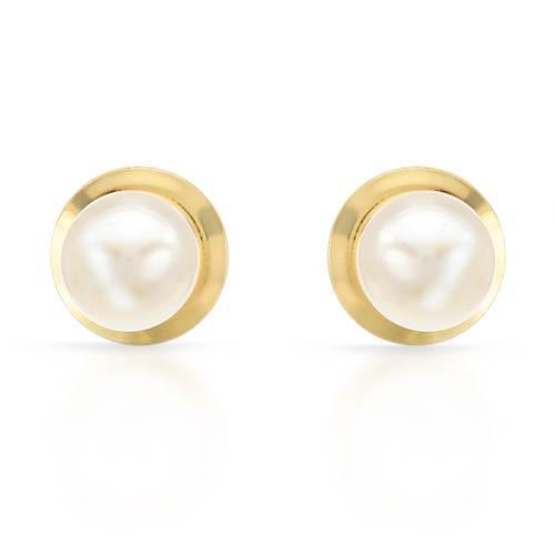 Zlaté perlové náušnice
