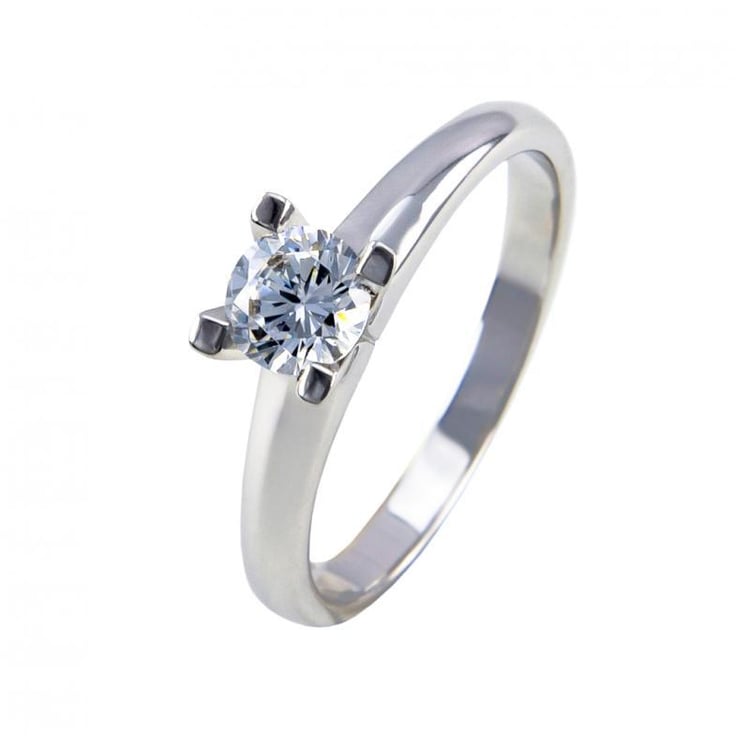 Zlatý zásnubný prsteň s diamantom Victory