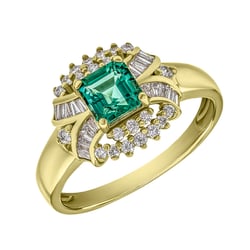 Nádherný smaragdový prsteň s diamantmi Salvator