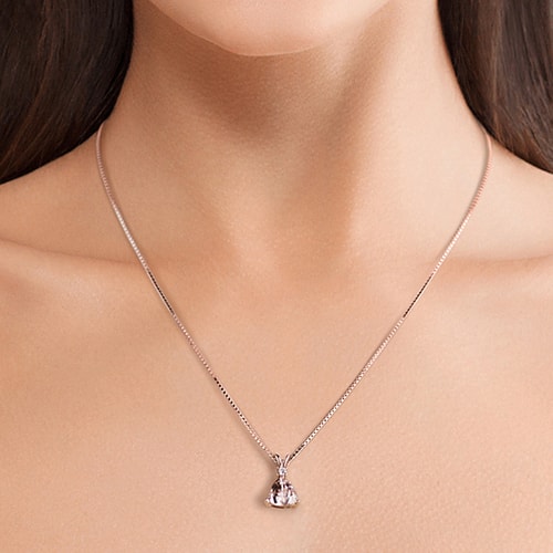 Zlatý prívesok s morganitom 32665