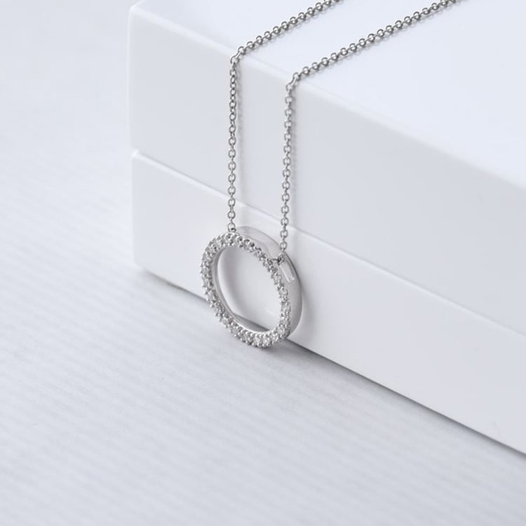 Strieborný karma prívesok s lab-grown diamantmi Adara 104275