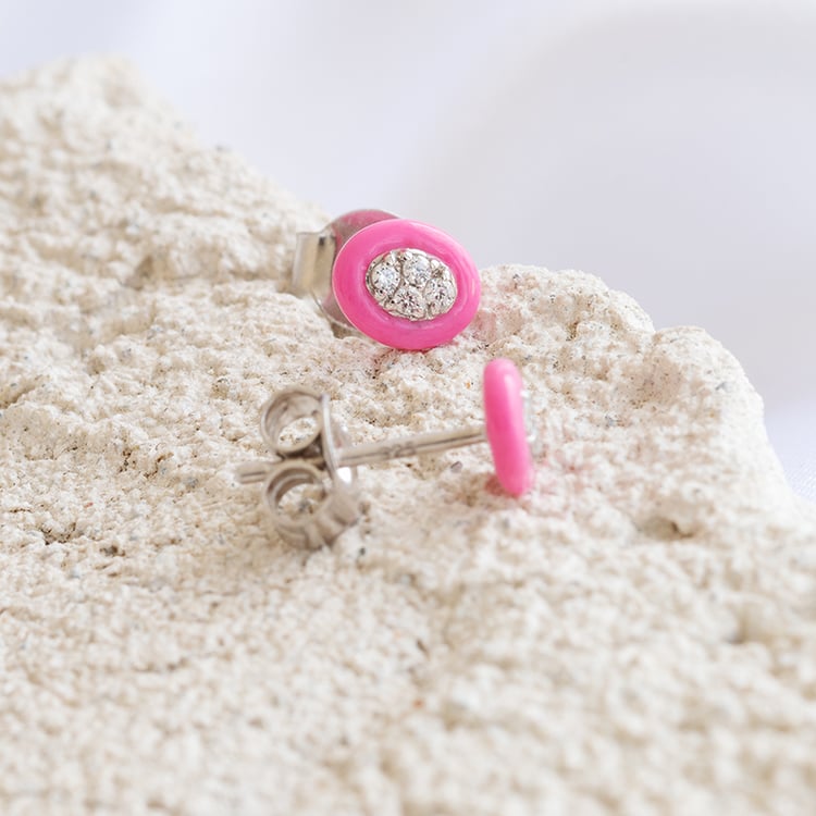 Keramické náušnice s lab-grown diamantmi Riva 123044