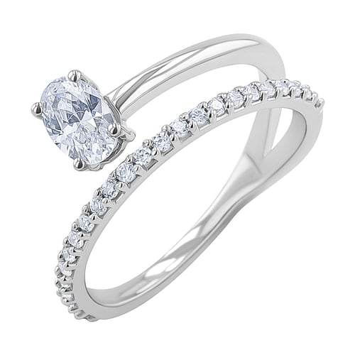 Atypický zásnubný prsteň s lab-grown diamantmi Ever