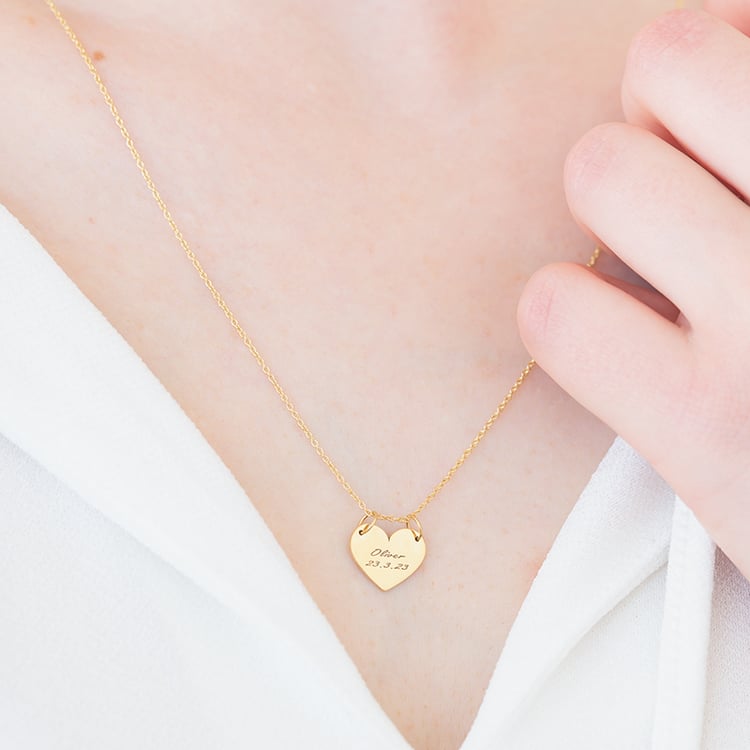 Zlaté srdce s gravírom podľa vašej voľby Lesco 125574