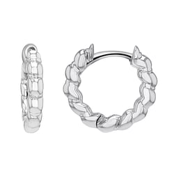 Kruhové prepletené náušnice zo striebra Torcy