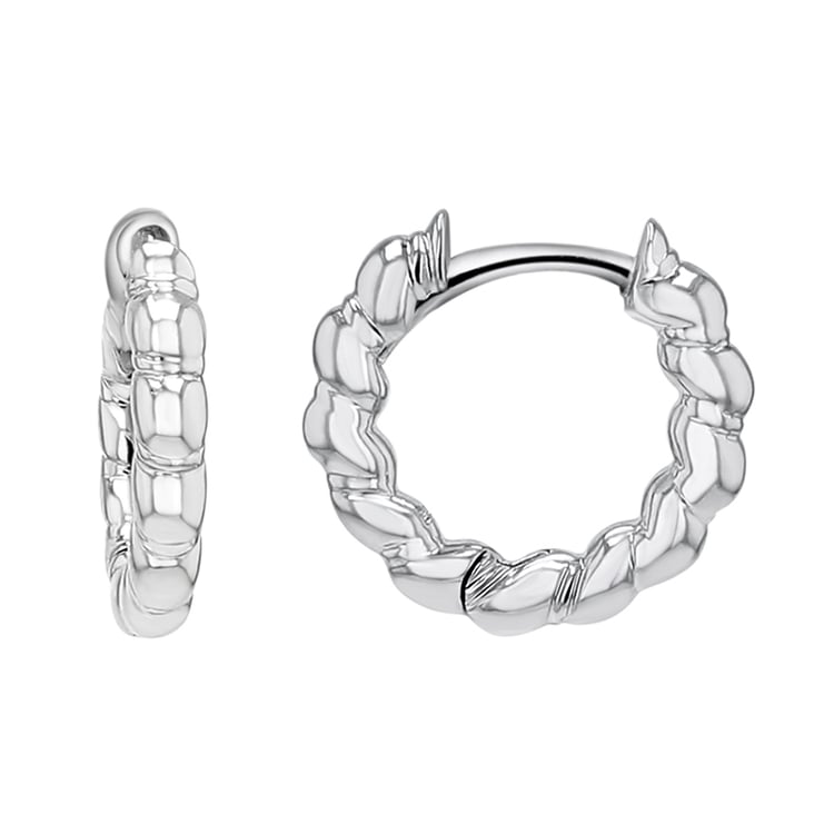 Kruhové prepletené náušnice zo striebra Torcy 143326