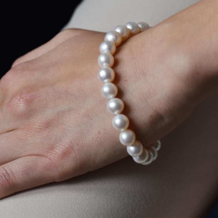 Zlatý perlový náramok 10849