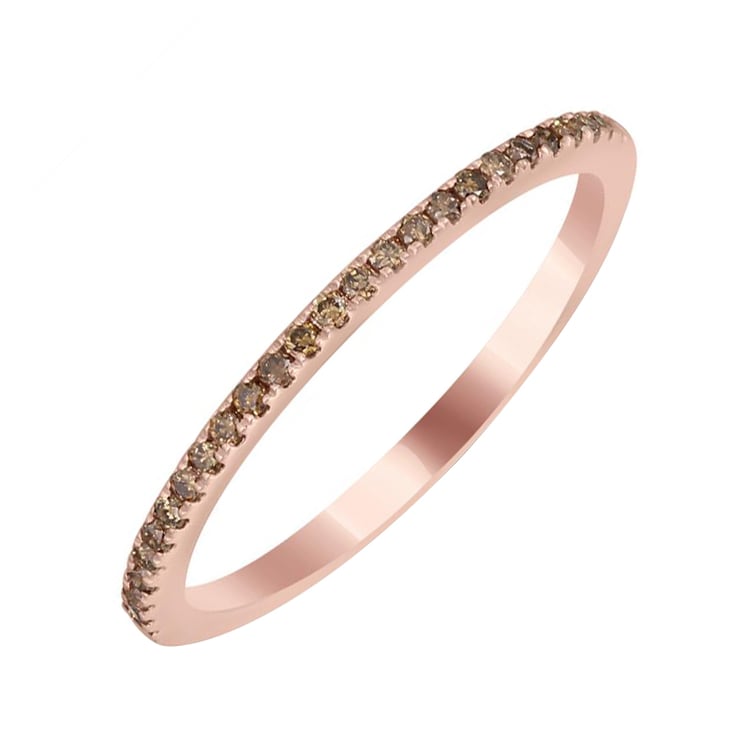 Eternity prsteň zo zlata so champagne diamantmi