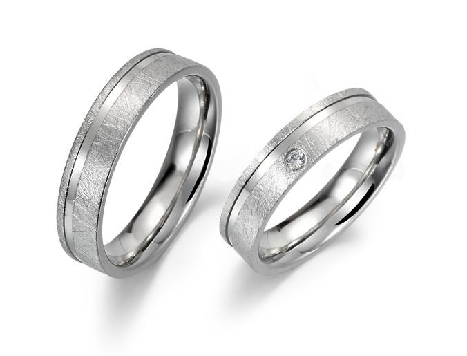 Platinové snubné prstene s diamantom Debby