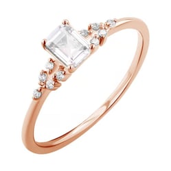 Rozvodový prsteň s emerald diamantom Duncan