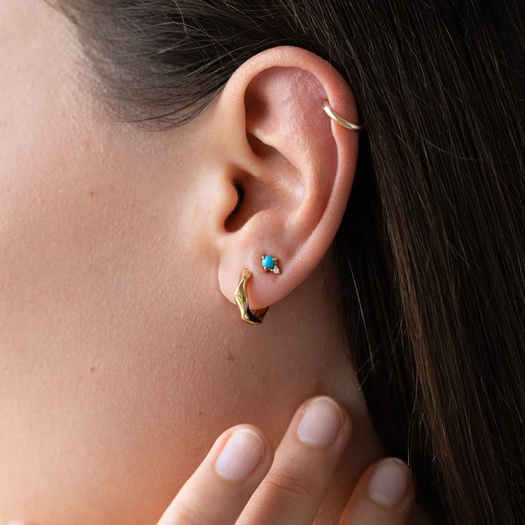 Strieborné náušnice s tyrkysmi Finella 126582