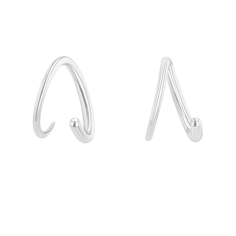 Náušnice s atypickým designem z bieleho zlata 89641