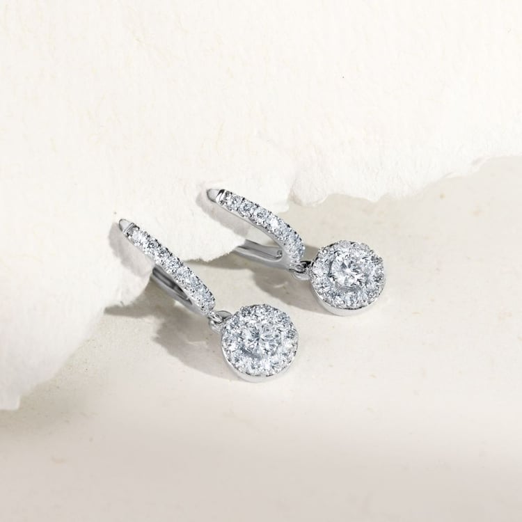 Strieborné kruhové náušnice s lab-grown diamantmi 158724
